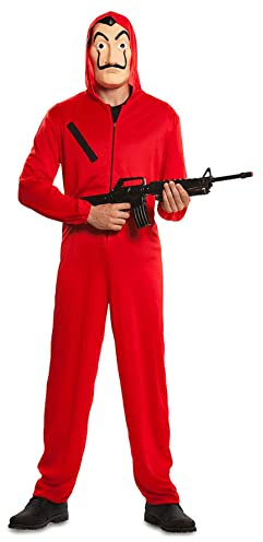 Ciao-Tuta e maschera rapinatore Carta originale Casa de Papel (Taglia Ragazzo) Costumi, Colore Rosso, 706842-TXS