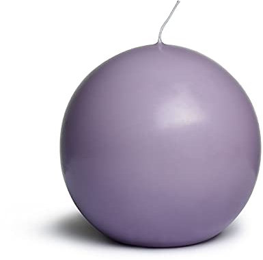 In Flore, Victoria - Candela sferica, 10 cm, colore: Viola chiaro