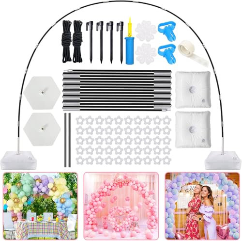 Frasheng Kit Arco Palloncino,Kit per arco palloncini struttura,2,3x3,2M,regolabile,Nozze Kit di Palloncini,arco palloncino decorazione festa,per matrimoni,lauree e compleanni,decorazioni natalizie