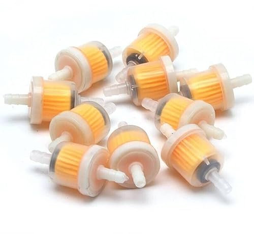 10pcs Universal Petrol Inline Fuel Filter Fits 6mm And 8mm Race Rally Road