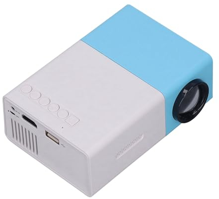 Mini Videoproiettore YG300, Mini Proiettore a LED, Lavagna Luminosa Polylux 1080P Full HD, Videoproiettore Home Theater LED Compatibile con Smartphone/tablet/laptop//TV Stick
