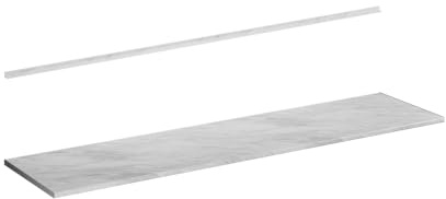 Vicco Plan de Travail Cuisine R-Line, Blanc/marbre, 240cm, adapté au Montage sur des Meubles Bas et des Plans de Travail