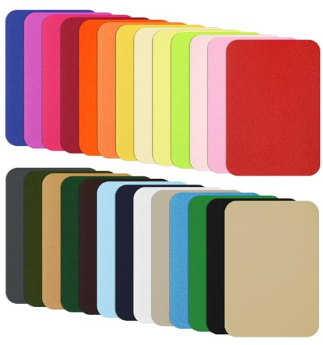 26 Stück Bügelflicken Bunt Flicken zum Aufbügeln 12,5 x 9,5 cm Aufbügelflicken, Flicken zum Aufnähen, Aufnäher zum Aufbügeln, Patches zum Aufbügeln für Kleidung, Hüte, Kleidungsreparatur