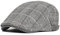 Zssxysm Schiebermütze Barrett Mütze für Herren Damen, Flat Cap Gatsby Newsboy Cap Baskenmützen Golfermütze, Verstellbar Tellermütze Schirmmütze, Frühling Herbst Winter, 55-60cm, Graue