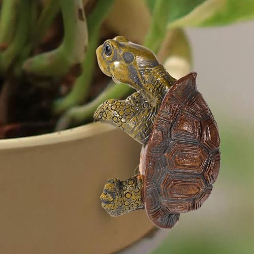 Gosknor Appendere Vaso per Piante a Forma di Tartaruga, Resina Statuette Rampicanti per Vasi Fiori a Forma Tartaruga Graziose Statuette Sospese per Vasi Fiori per Ornamenti Giardino Vasi Decorazioni