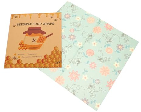 Amosfun 3pezzi Pellicola in Cera d Api Per Cucina Pellicola Riutilizzabile in Cera d Api Per Ciotole Per Conservazione Alimentare in d Sostenibile