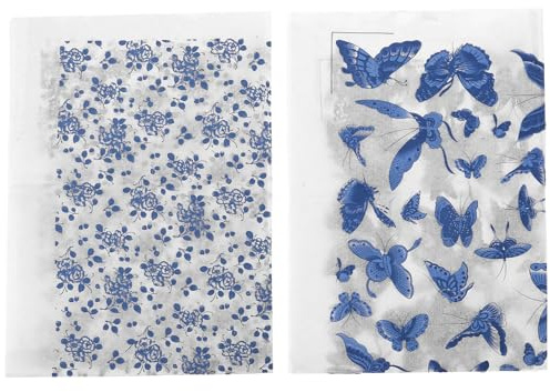 SUPVOX Carta da Trasferimento per Argilla e Decalcomanie Ceramica sotto Smalto, 2 Fogli Tagliabili Design Classico Cinese, Accessori Fai da Te per Decorazioni Artigianali