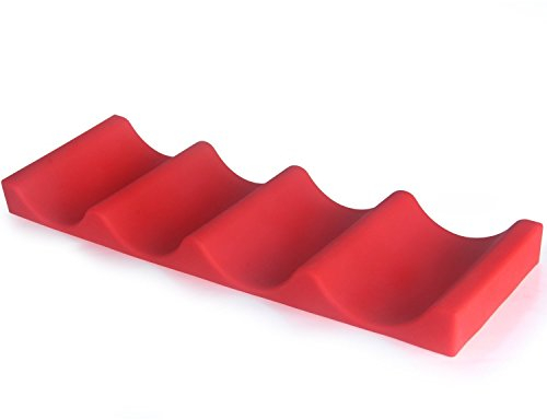 XiaoShenLu Portabottiglie per 10 Bottiglie - Bottigliera e Scaffale Porta Vino - Lattine da Frigorifero Frigo, Rosso