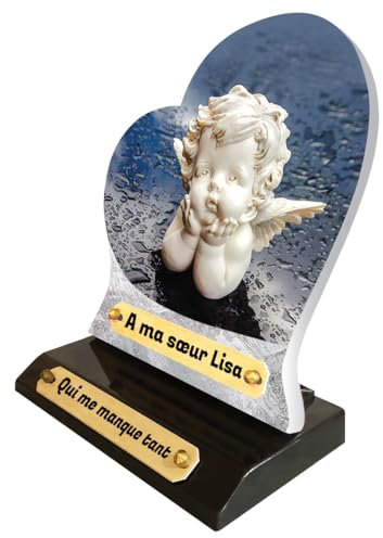 ARTIS FUNERAIRE Plaque Funéraire cœur
