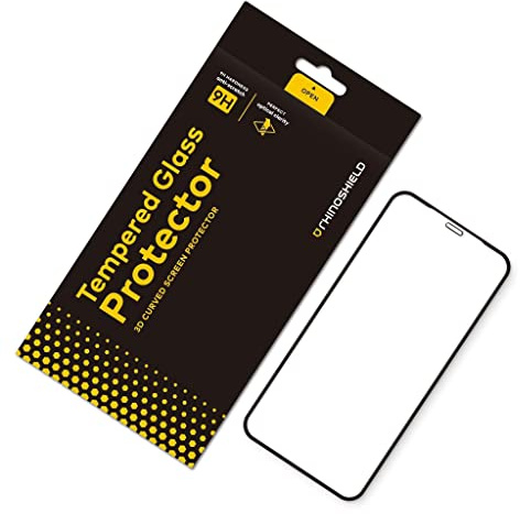 RhinoShield Panzerglas für iPhone 11 / XR | 9H-Härte, hohe Transparenz, stoß- und kratzfest, Displayschutzfolie