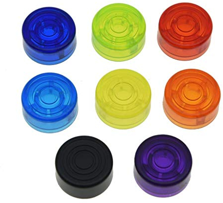 Dopro Effekt-Fußschalter-Aufsätze für Gitarren-Effekt-Fußnägel, Pedalschutzkappe mit mehreren Farben, 8 Stück