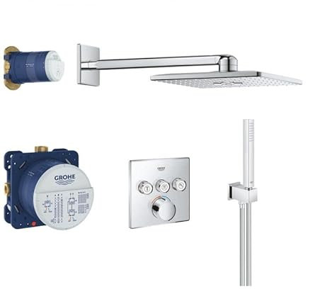 Grohe - GROHE collection SmartControl set douche avec corp a' encastrer et plaque chrome - Chrome