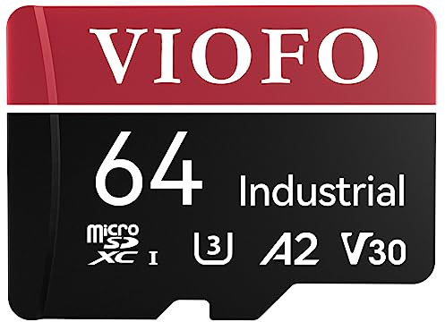 VIOFO 64GB Speicherkarte SD Karte, hohe Geschwindigkeit mit Adapter, MLC V30 U3, Kompatibel für 1080P 2K 4K WiFi Dashcam Auto Kamera