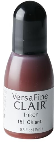Tsukineko VersaFine Clair Refill Nachfülltinte - 15 ml - Rot, Chianti - Zubehör Reinker für VersaFine Clair Stempelkissen