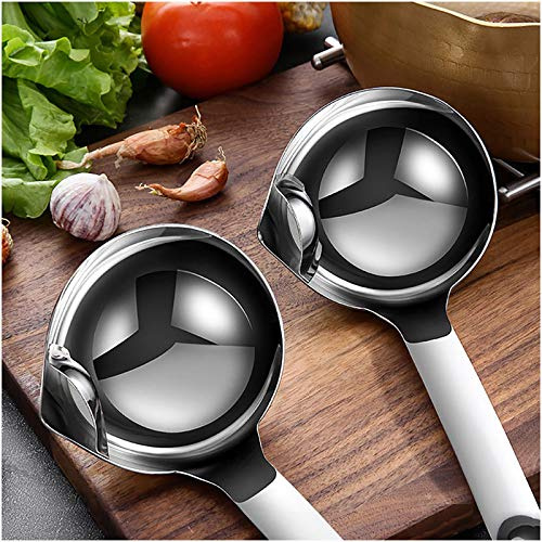 Schöpflöffel, Saucenlöffel Ölabschäumer aus Edelstahl, Gießlöffel Schöpfkellen Schaumlöffel Kochen Löffel Filter für Suppen, Saucen, Eintöpfe und Mehr,Spülmaschinengeeignet