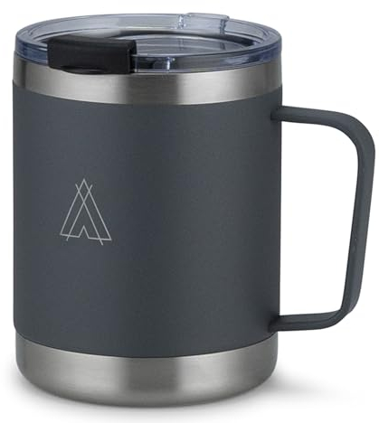 Campo Libre. Tito I Edelstahl Thermotasse 350ml mit verschließbarem Deckel I Thermobecher Kaffee to go I Thermosbecher I Thermobecher mit Henkel Kaffeebecher to go thermo I Thermos Kaffeebecher