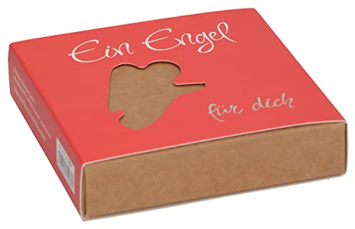 Butzon & Bercker Engel-Handschmeichler aus Platanen-Holz - Dein Engel für Dich mit Heft in Geschenkverpackung; Maße 5 x 4 x 1,1 cm, Glücksbringer für Kinder und Erwachsene