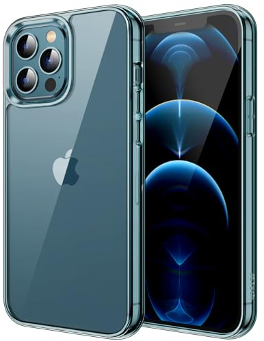 JETech Hülle für iPhone 12 Pro Max, Anti-Vergilbung, Pazifisches Blau | Stoßschutz, Kratzfeste Harte PC-Rückseite, Robuster Transparenter TPU-Rahmen