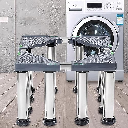 BDXZJ Waschmaschine Sockel Verstellbare Rostfreier Podest für Waschmaschine Trockner Kühlschrank Gefrierschrank 4/8/12 Standfüßes Waschmaschinen Untergestell 12 Feet,29-32cm