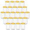 gouveo Juego de 24 tarros de conserva, 350 ml, redondos, con tapa de rosca, color dorado
