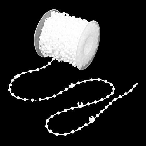 Yosoo Health Gear Cordón de Cadena con Cuentas para Persianas de Plástico, 10 Metros, Persiana Enrollable de Plástico, Cortina Vertical Romana, Cadena con Cuentas, Cordón de Tracción, Cuentas para