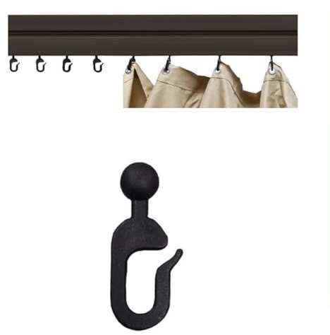 BricoShopping Haken für Seitenteile und Moskitonetze für Pavillons, Schiebetüren, Ersatzösen, Ösen aus Kunststoff, Ringe an Schienen, für Veranda, Garten, Sahara Adventure, 40 Stück, BS0306