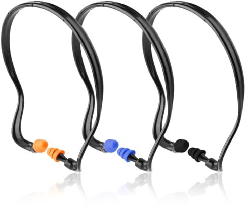 GLADFRESIT Ear Plugs Noise Cancelling,3PCS Ear Protectors Work Ear Plugs Reusable Noise Reduction Corded Earplugs for Swim Sleep Work