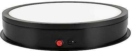 Drehteller Elektrisch, Automatische Drehteller mit Fernbedienung 360 Grad Drehteller, für Fotografie Live-Video Schmuck-Display 42 * 7 cm