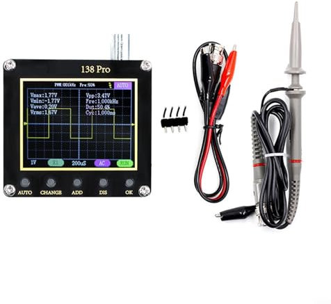 HOHOVYVY Kit oscilloscopio portatile 138Pro con display 2,4-TFT piccolo oscilloscopio digitale (B)