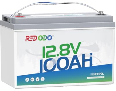 Redodo 12V 100Ah LiFePO4 Batterie mit 100A BMS, 1280Wh, Group31 | Ideal für Wohnmobilen, Notstromaggregaten, Solaranlagen, Bootsausrüstung, Marine, BootNotstromaggregaten, Elektromotoren