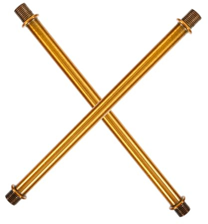 SHINEOFI 2pcs Wall Lamp Connecting Tube M10 Threaded Lighting Fixture Downrod Metal Rod Hardware Replacement Straight Stem 170mm Length for Wall Light Assembly