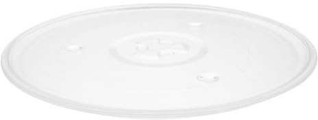 BESTYASH Drehteller für Mikrowelle Backblech aus Glas Mikrowellenteller mit Rillen Hitzebeständiges Kochblech für Verschiedene Modelle