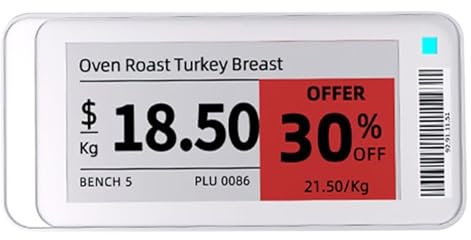 Elektronisches Regaletikett – Smart Screen Für Supermarktpreise | Drahtlose Elektronische Preisschilder Für Einzelhandelsgeschäfte, Digital Signage Zur Inventarisierung Und Produktpräs