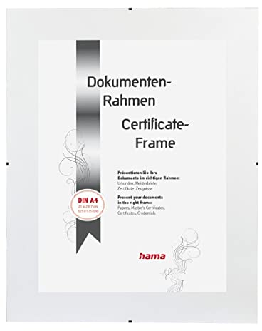 Hama Rahmenloser Bilderrahmen (Clip Fix, Anti-Reflex-Glas, DIN A4, 21 x 29,7 cm)