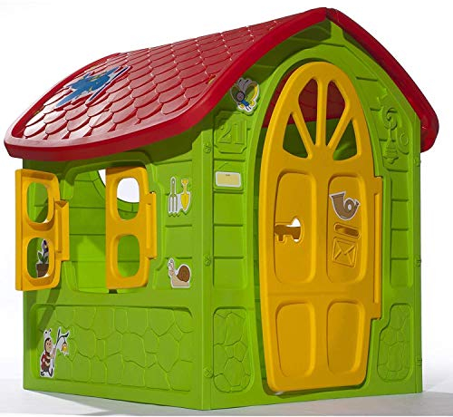 TikTakToo Kinder-Spielhaus, Gartenhaus für Indoor und Outdoor, Extra Groß - aus hochwertigem Kunststoff, Mehrfarbig, Kindergerecht