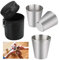 PERFETSELL 4 Pezzi Bicchierini in Acciaio Inossidabile 30 ml Mini Bicchieri da Shot Portatili 30ml Bicchieri da Liquore da Viaggio per Birra, Caffè, Tè, Vino, Whisky (4 Pezzi)