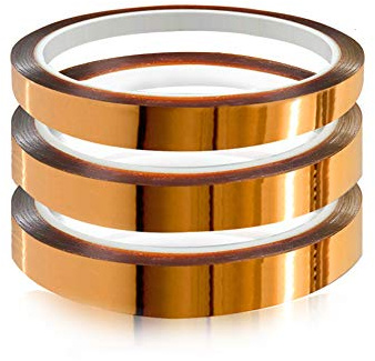 YIXISI 3 Stücke Kapton Tape, Hohe Temp Tape, Hohen Temperaturen Hitzebeständig Klebeband, Polyimid Film Klebeband (20mm * 33m)