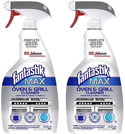 Fantastik Max Oven & Grill Cleaner Spray, Cleans Inside and Out, 32 Oz (Pack of 2)