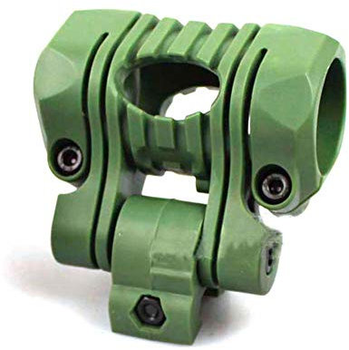 WLXW 25Mm Helmet Flashlight Holder Mount, Tactical Helmet Accessories Tactical Airsoft Quick Release Quick Release Flashlight Holder Clamp Clip Mount Accessory for Fast Helmet,Green