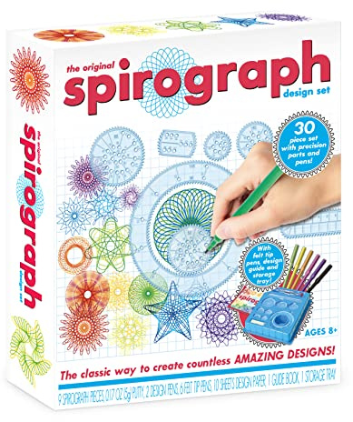 Spirograph Design Set - Create Amazing Endless Designs - 30 Pieces Set Including Precision Parts, Pens & Spiro-Putty - Creative Arts & Crafts Activity for Ages 8 and up - Packaging May Vary