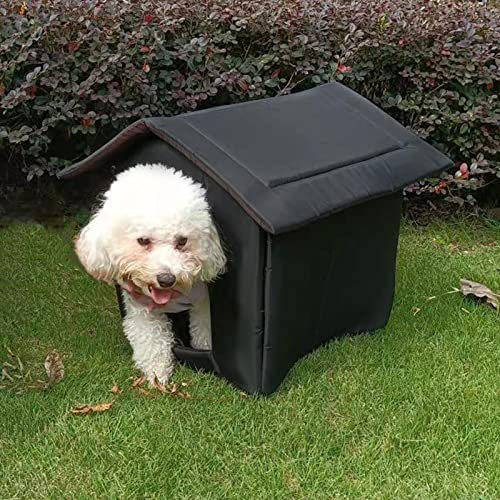 Rianpesn Katzenhaus Outdoor Winterfest, Wasserdichtes Draußen Katzenhöhle Für Katzen mit Abnehmbarem Matte, Faltbares Pet Outdoor House Tierheim Für Kleine Katzen