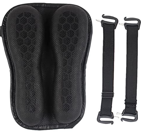 Dirfuny Cojín de asiento de gel para motocicleta, estructura de panal , absorción de impactos y almohadilla de asiento de gel transpirable para paseos largos