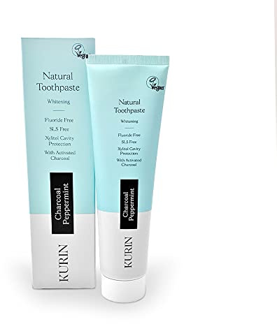 Kurin Fluoride Free Charcoal Whitening Toothpaste 100ml - Peppermint