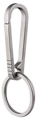 Wekuw Metall Schlüsselanhänger Karabiner Schlüsselanhängers Titan-Karabinerhaken Schlüsselanhänger,Metall Schlüsselanhängers Abnehmbarer Karabinerhaken, für Herren Männer und Frauen
