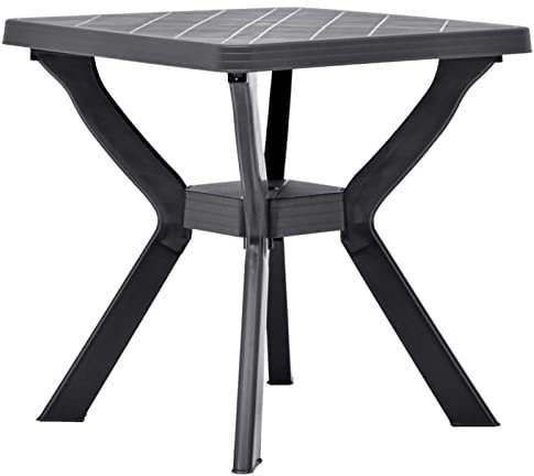 CIADAZ Bistrotisch, Stehtisch, Balkontisch, Partytisch, Biertisch, Beistelltisch, Bierkasten Tisch, Anthrazit 70x70x72 cm Kunststoff