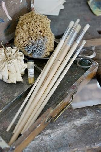 Vintage Paint Pinsel Flat versch.Größen Professional hochwertige Malpinsel f. Kreidefarben und Wachs (700394 Pinsel 6er Set Ø1,6,7,9,10,12cm)