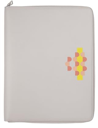 DUDU Die farbenfrohe A4 Aktentasche aus weichem Leder mit praktischem Metallreißverschluss und iPad-Tablet-Fach. Elegant und raffiniert, ideal für Ihre Arbeit. Pearl Mosaic