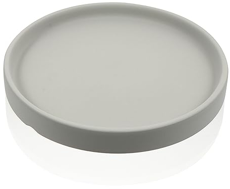 KONTONTY Plateau de pot de fleurs rond en céramique de 15,5 cm, soucoupe, plateau de base pour la maison, le salon, la protection de la table