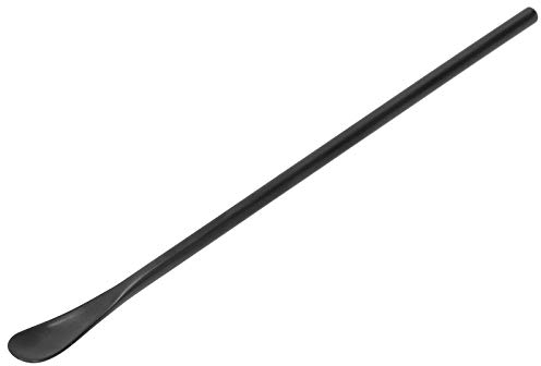 MOUMOUTEN Cuillère à Long Manche, Agitateurs à Café Noir Mat, Cuillère à Thé Glacé en Acier Inoxydable Cuillères à Café pour Laits Thé Mélange Cocktail Remuer Café