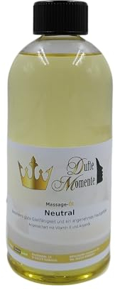 Dufte Momente Massageöl Neutral – 500 ml – unparfümiertes Basisöl – sanft & hautfreundlich – für Massage, Pflege & Wellness – vegan & Made in Germany